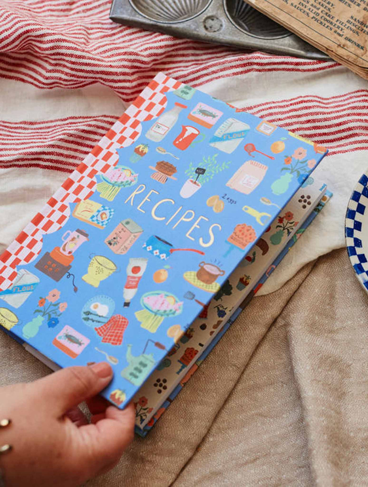 Recipe Journal. Vintage Blue