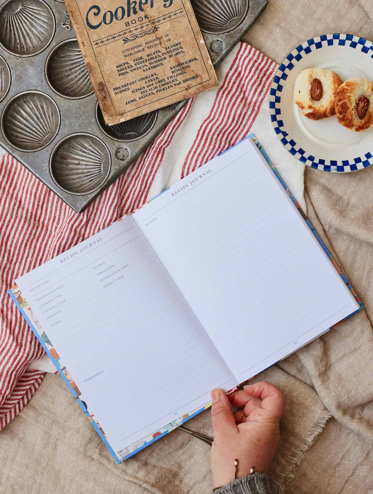 Recipe Journal. Vintage Blue