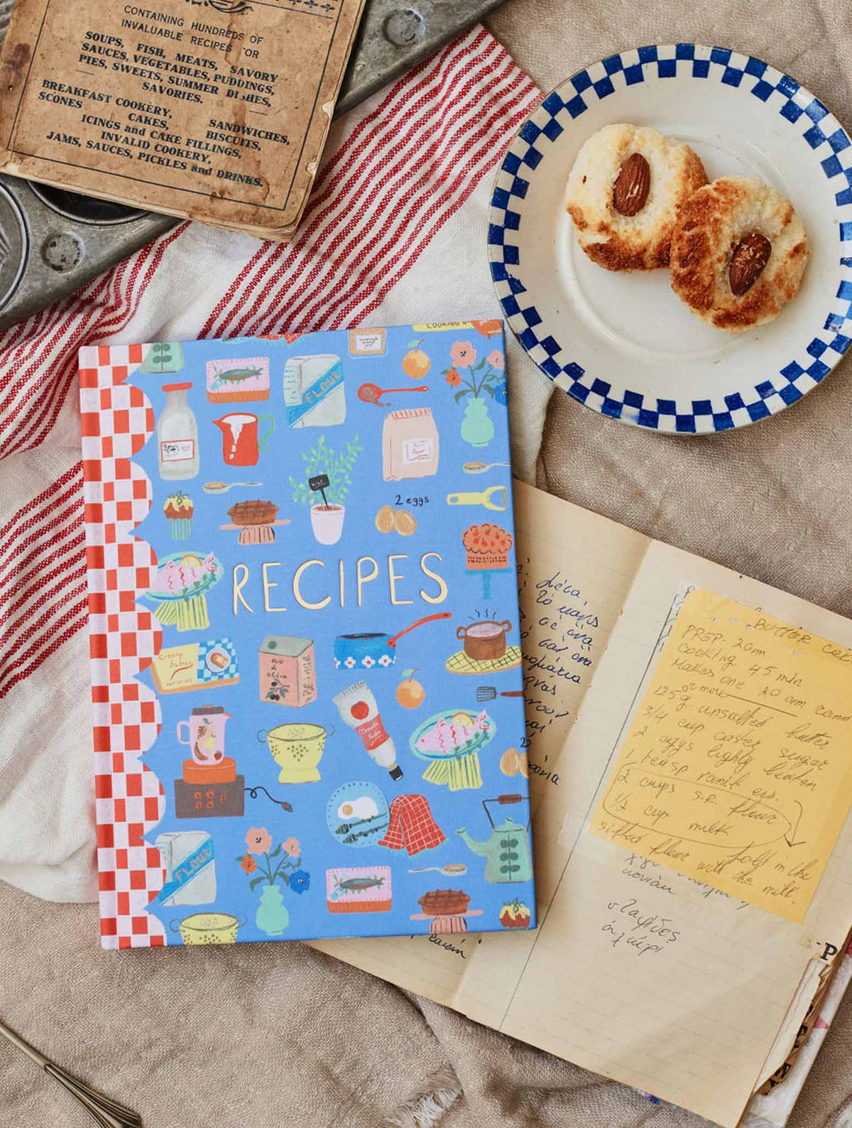 Recipe Journal. Vintage Blue