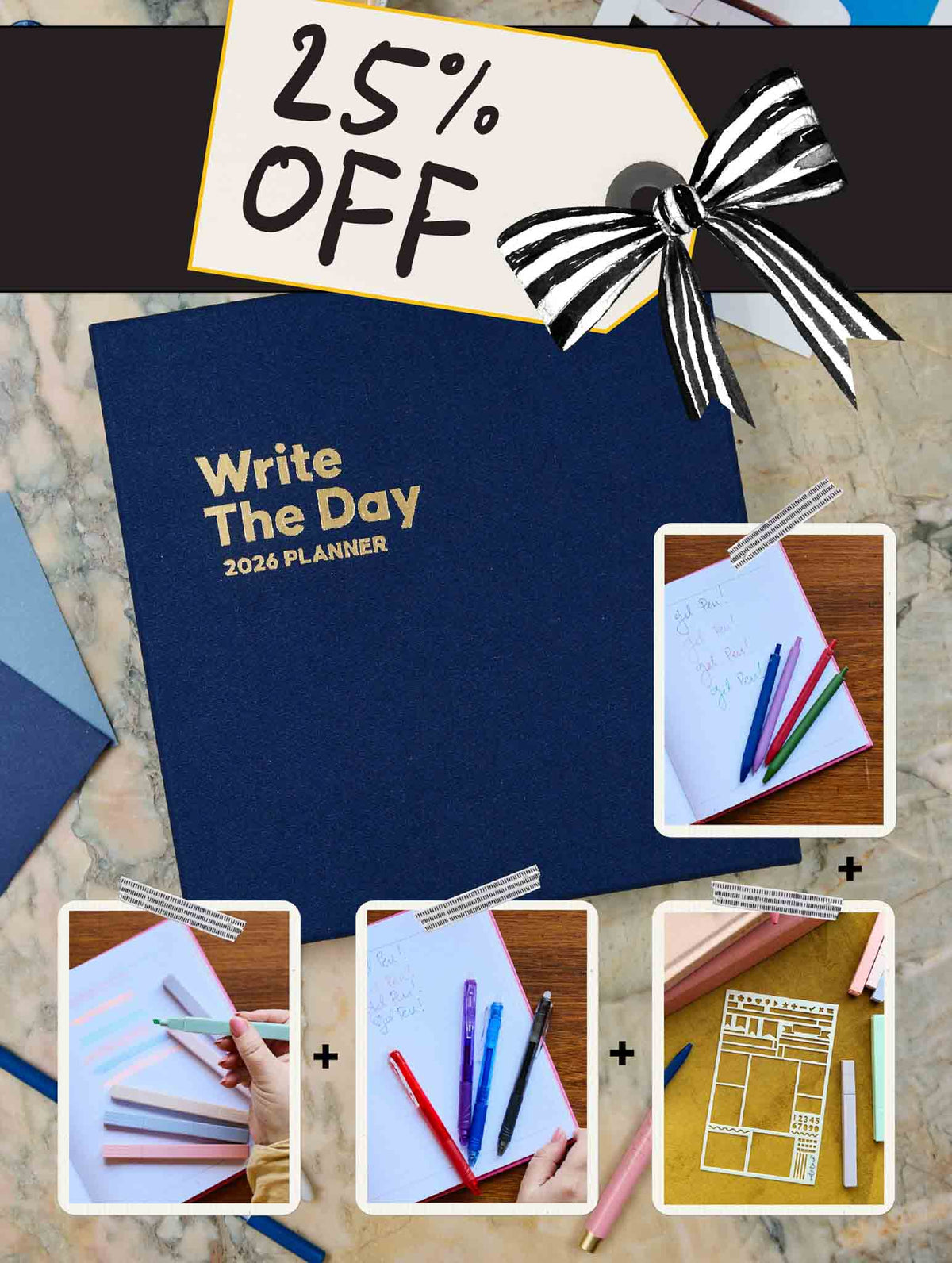 2026 Write The Day Planner Bundle. Navy