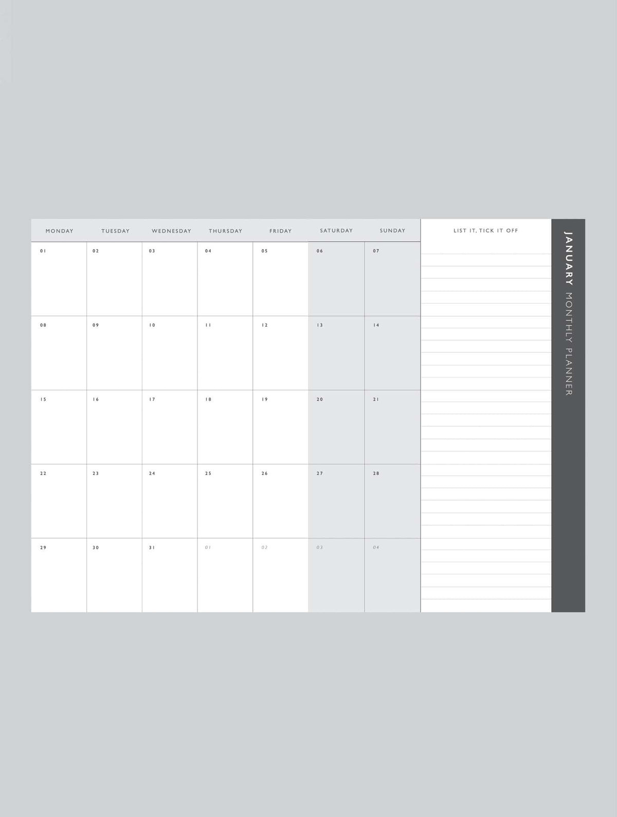 2024 Weekly Planner. Lime