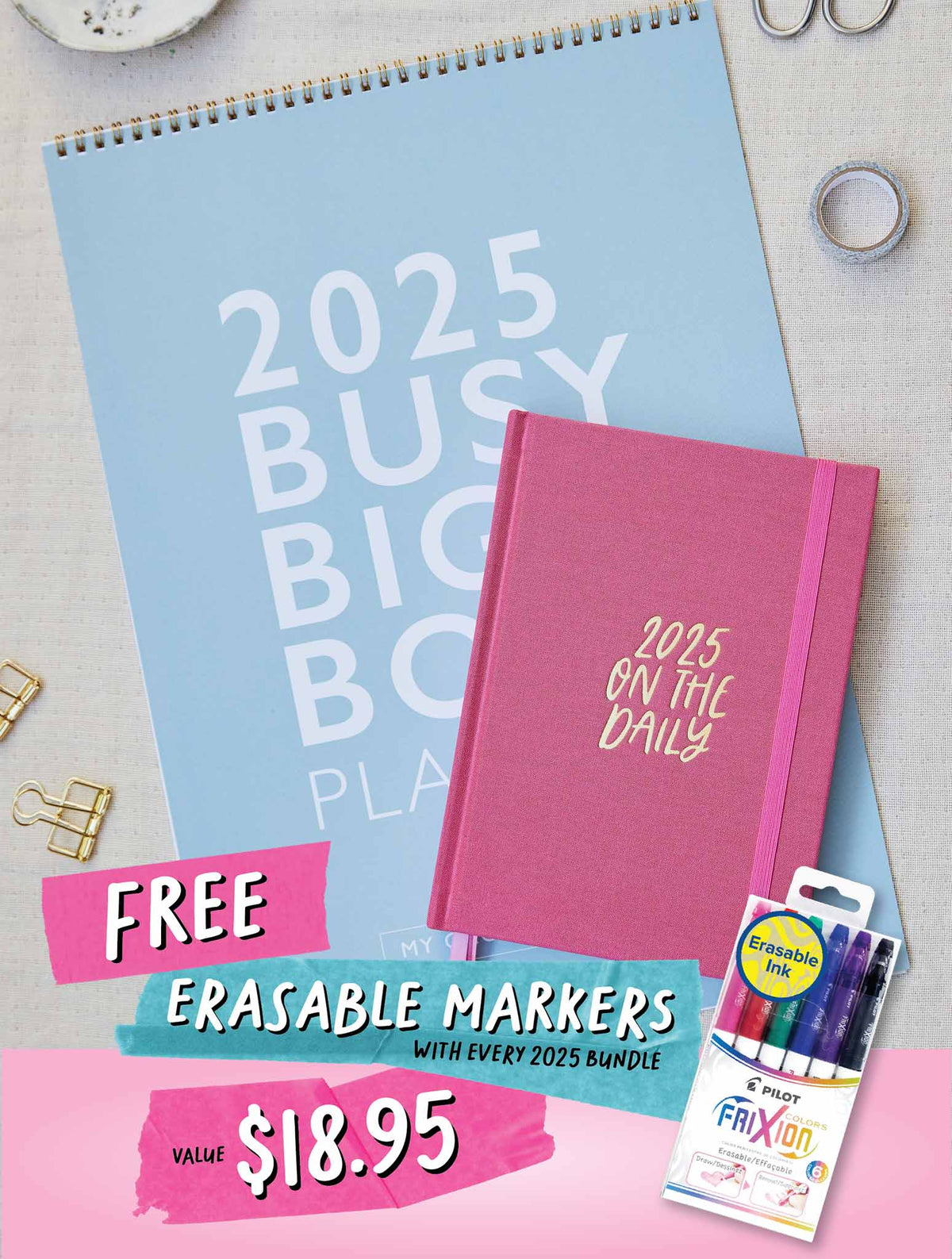 2025 Big Box + On The Daily Planner Bundle + FREE GIFT!