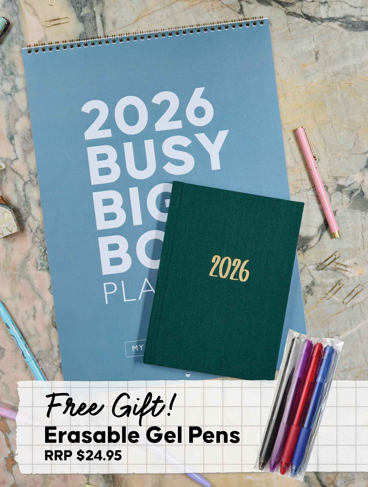 2026 Big Box Wall Planner + Weekly Planner Fern Bundle + FREE PEN PACK!