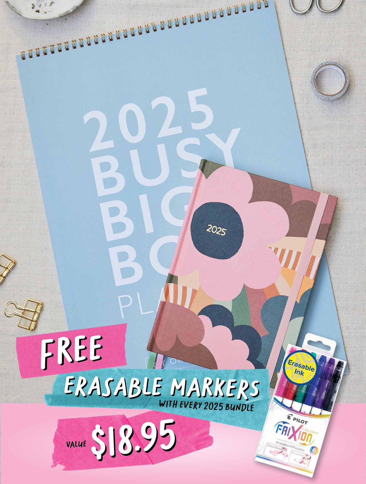 2025 Big Box + Weekly Planner Peony Bundle + FREE GIFT!