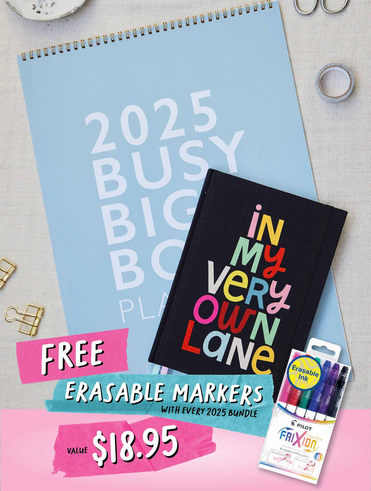 2025 Big Box + Weekly Planner In My Lane Bundle + FREE GIFT!