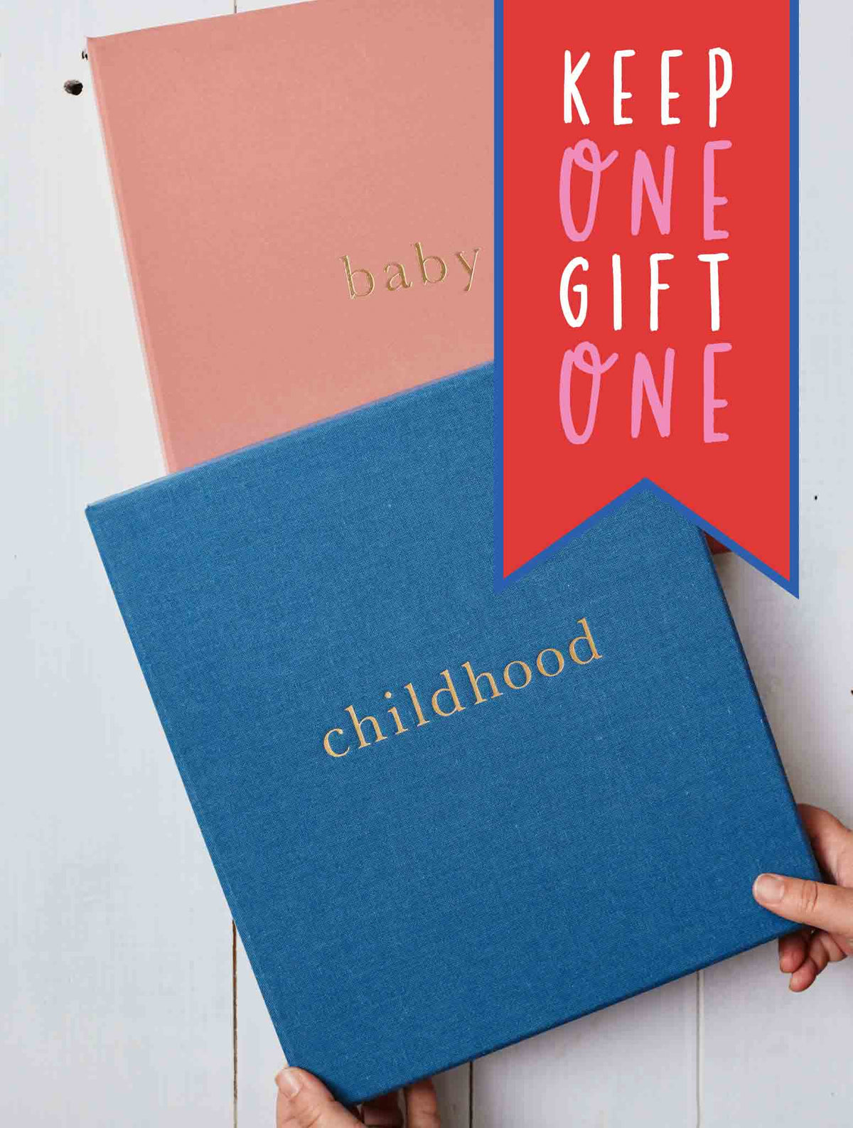 Baby Blush + Child Blue. Keep One Gift One Bundle
