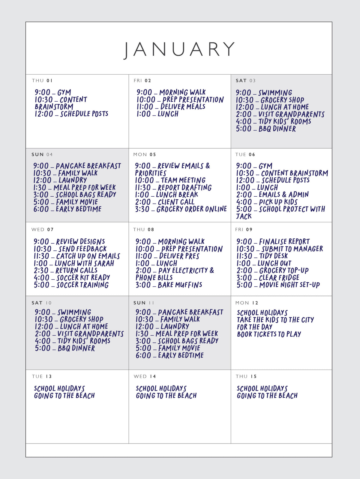 2027 Busy Big Box Wall Planner. Preorder