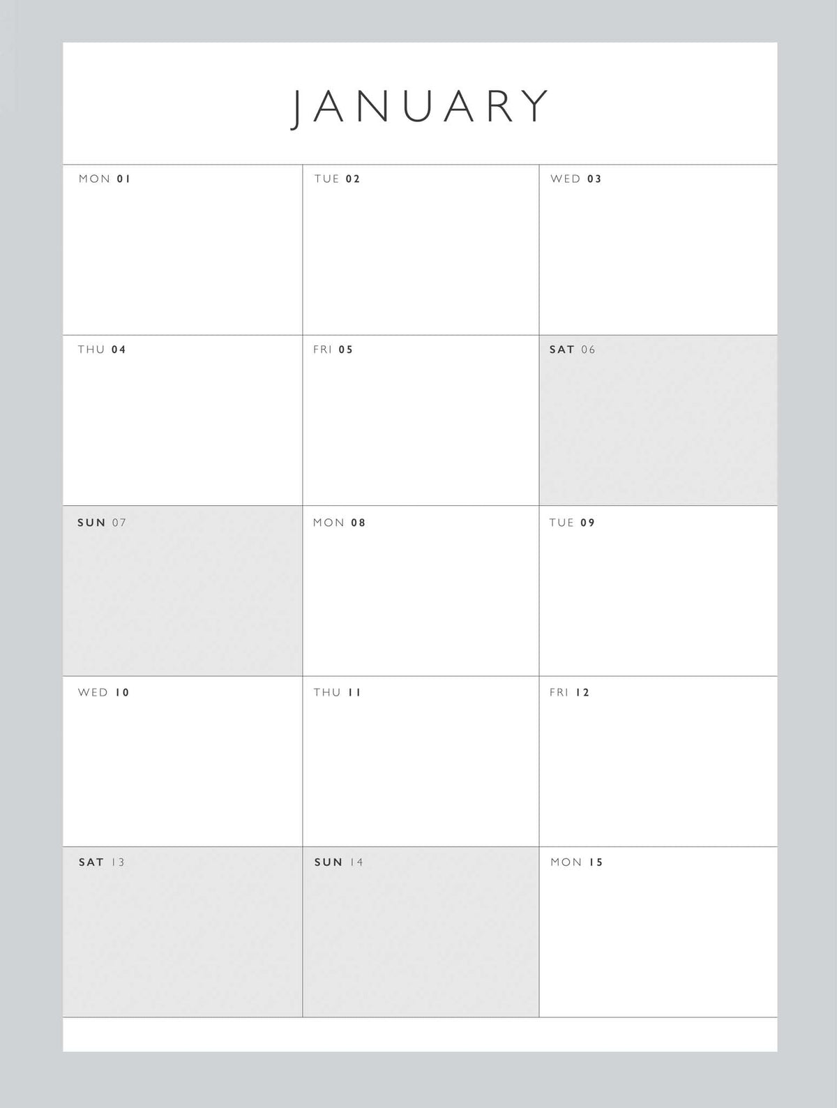 Extra Large Planning Calendar