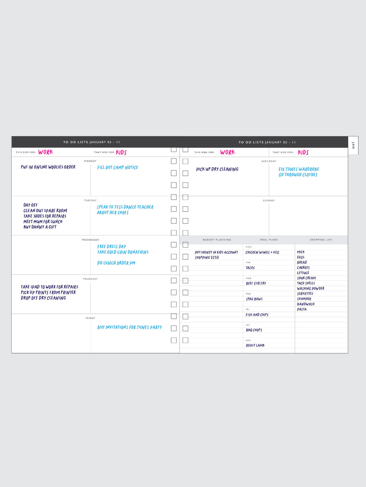 2027 Daily Hustle Planner. Pink. Preorder