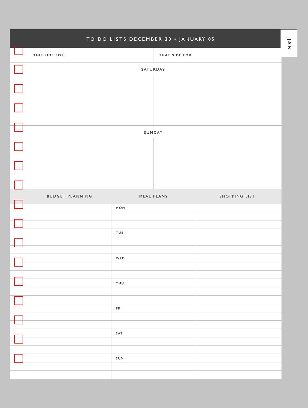 2025 Daily Hustle Planner