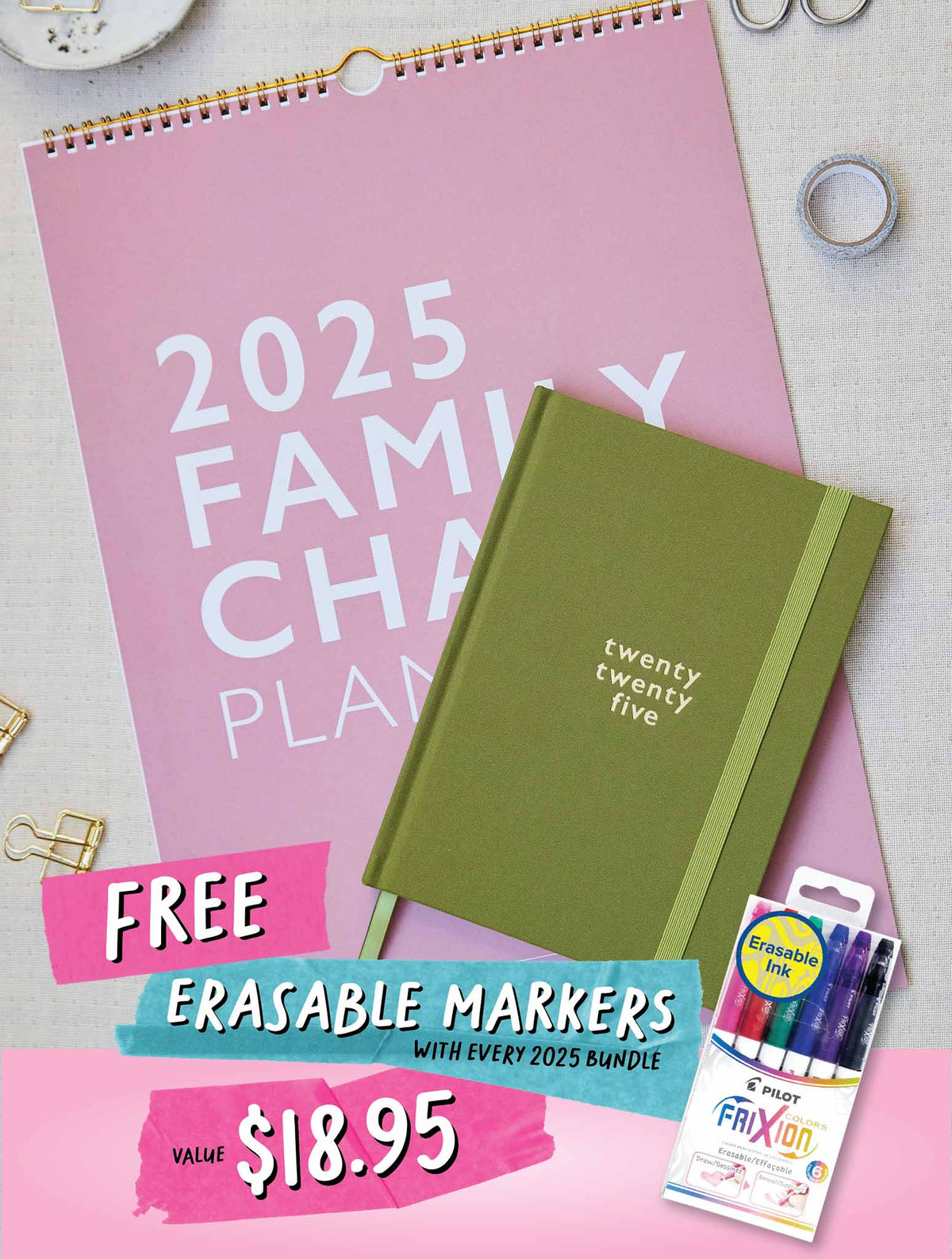 2025 Family Chaos + Weekly Planner Forest Bundle + FREE GIFT!