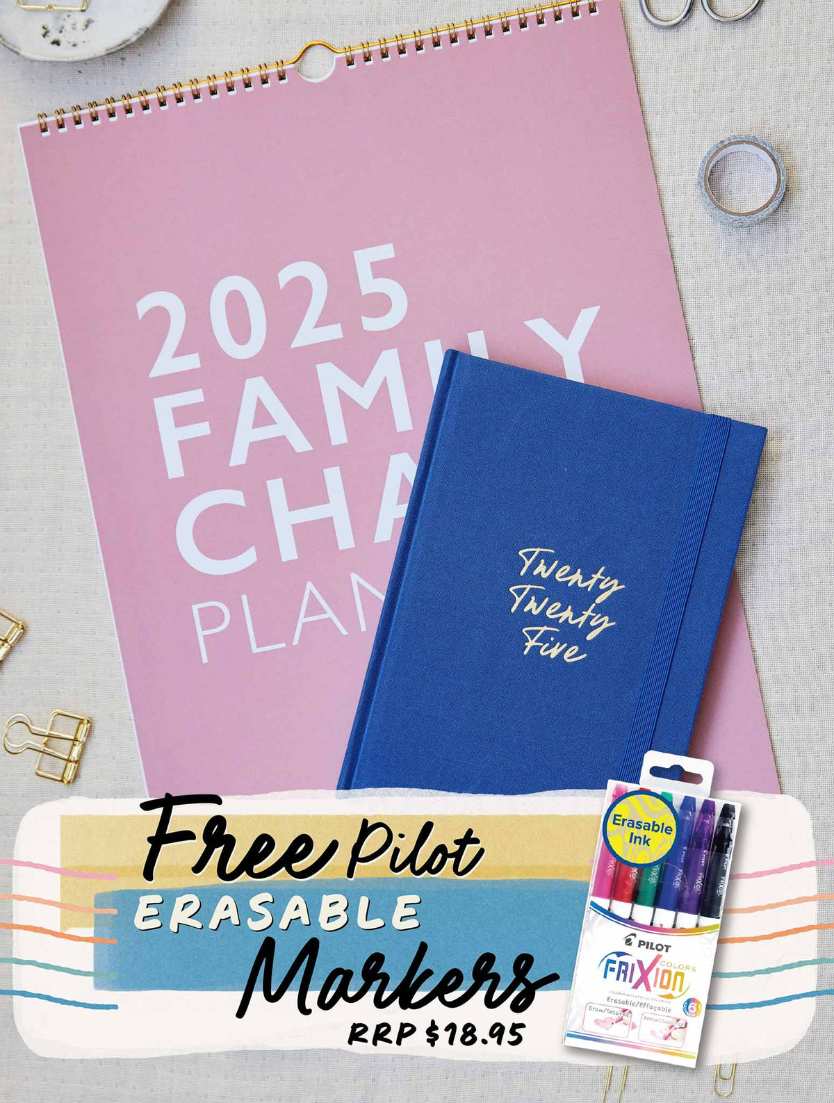 2025 Family Chaos + Weekly Planner Indigo Bundle + FREE GIFT!