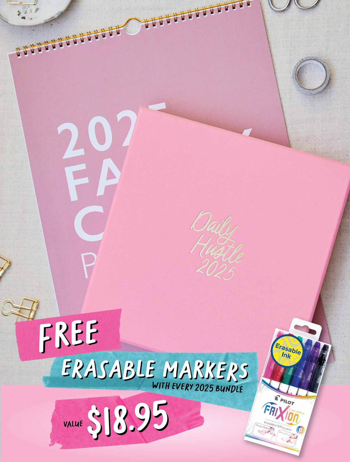 2025 Family Chaos + Daily Hustle Planner Bundle + FREE GIFT!