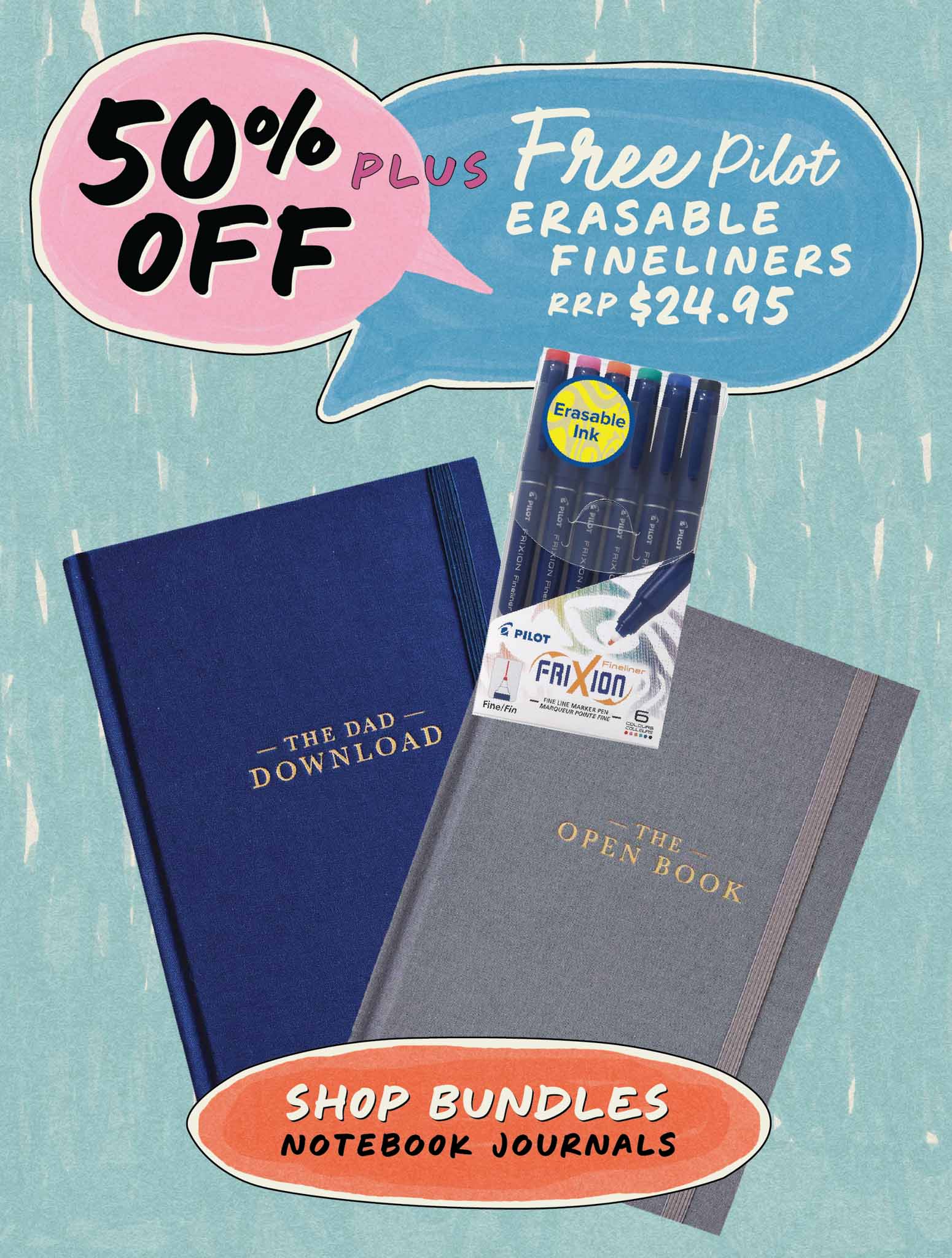 50% off Notebook + Journal Bundle