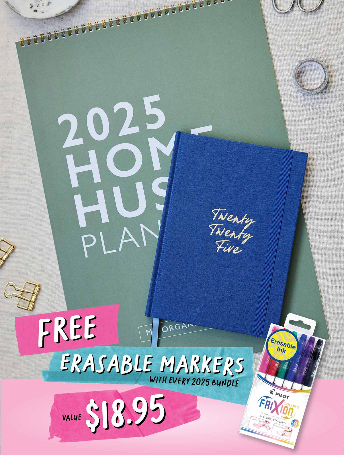 2025 Home Hustle + Weekly Planner Indigo Bundle + FREE GIFT!