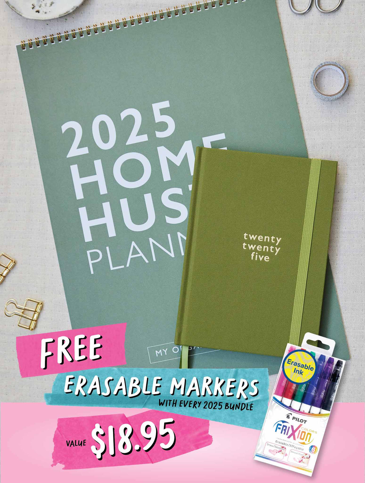 2025 Home Hustle + Weekly Planner Forest Bundle + FREE GIFT!