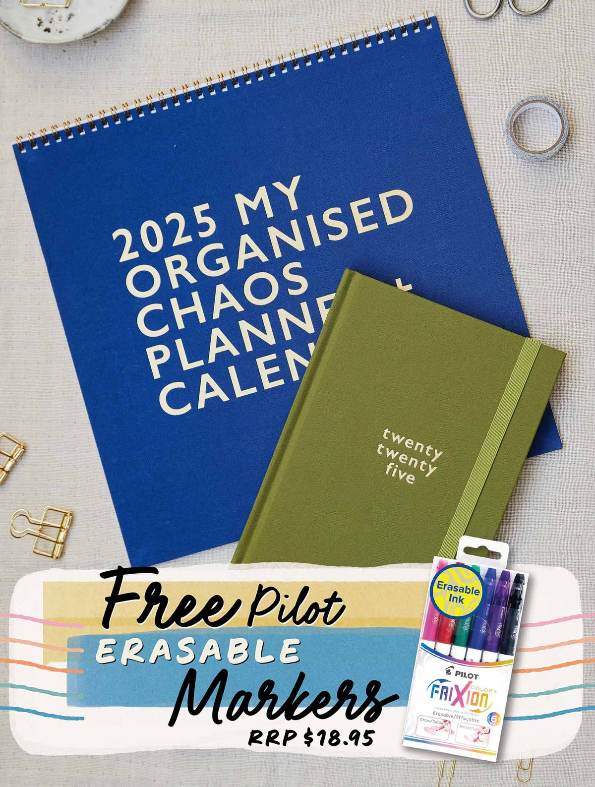 2025 Linen Calendar + Weekly Planner Forest Bundle + FREE GIFT!