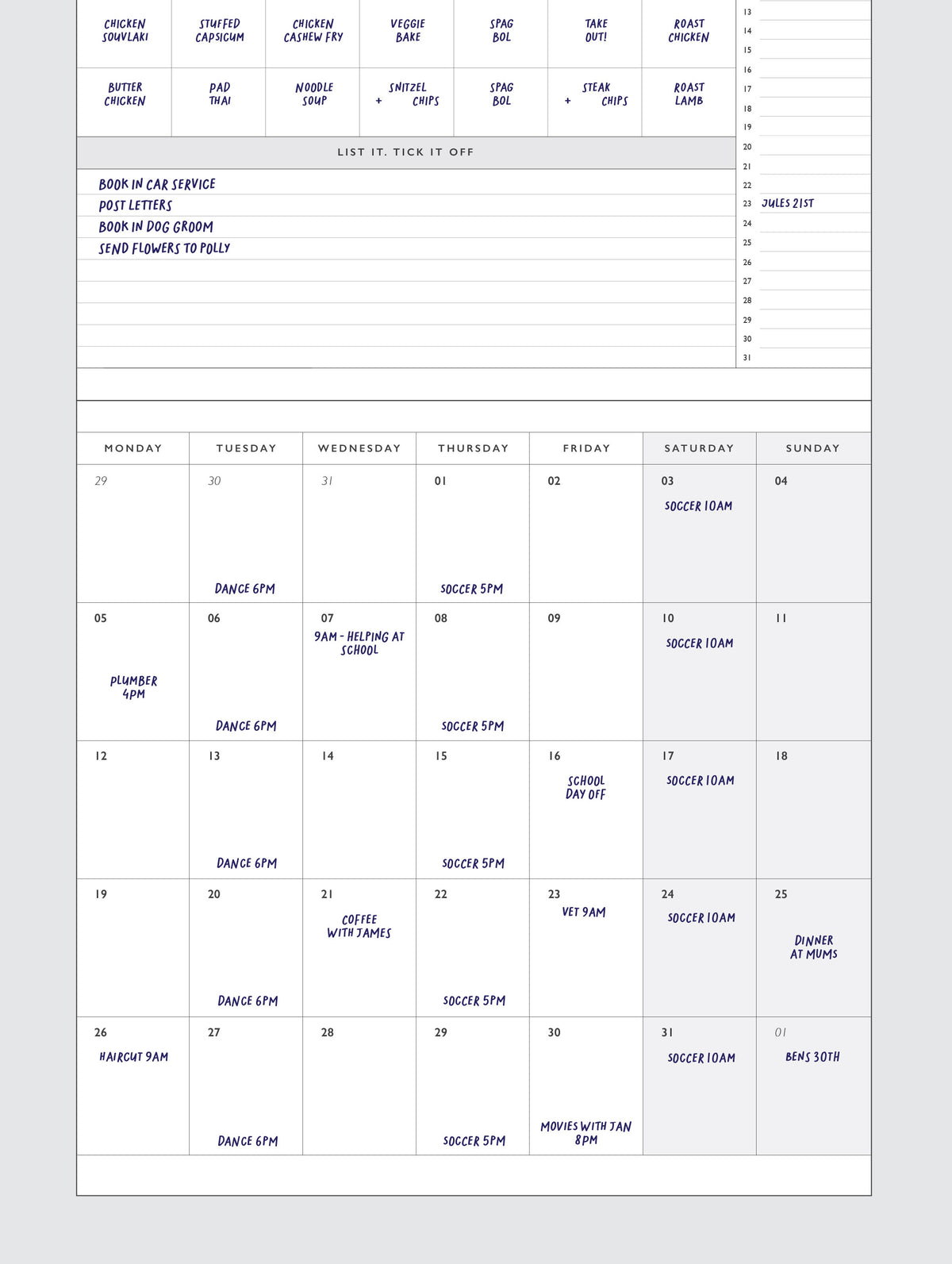 2026 Linen Planner &amp; Calendar. Rose. Preorder