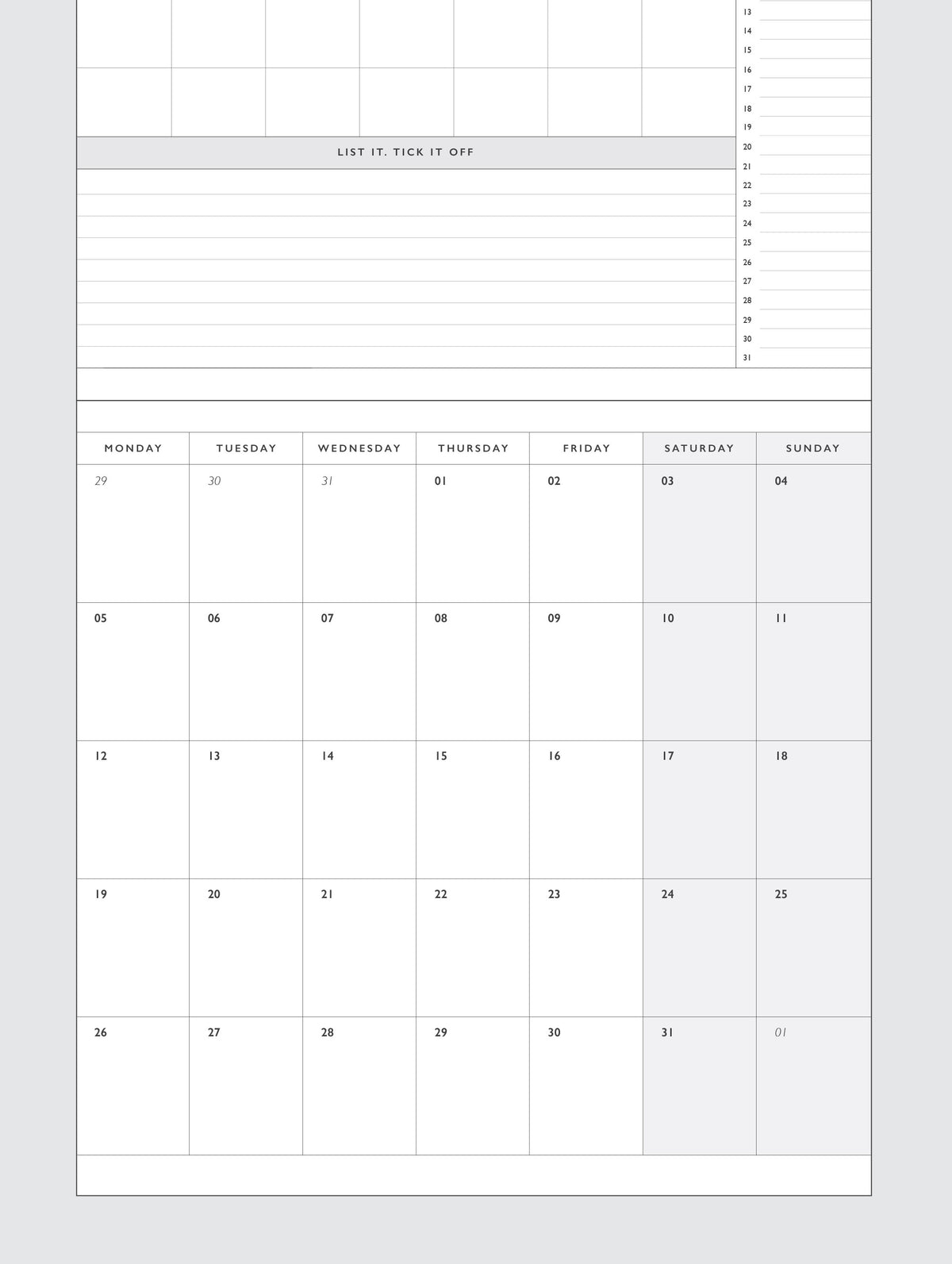 2027 Linen Planner & Calendar. Pink. Preorder