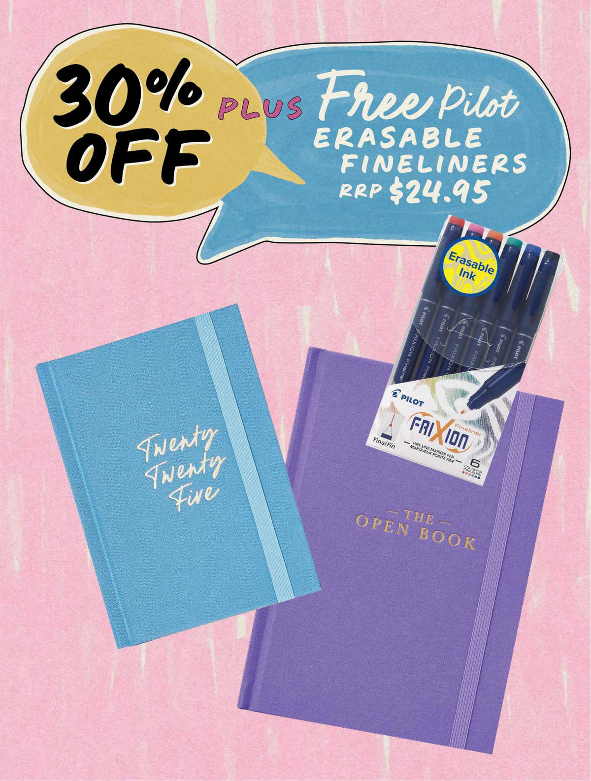 2025 Pocket Planner Sky + Open Book Violet Bundle + FREE PEN PACK!