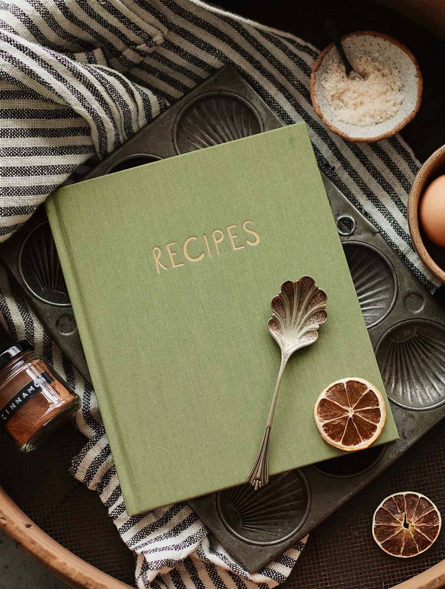 Recipes Journal. Olive. Slightly Imperfect