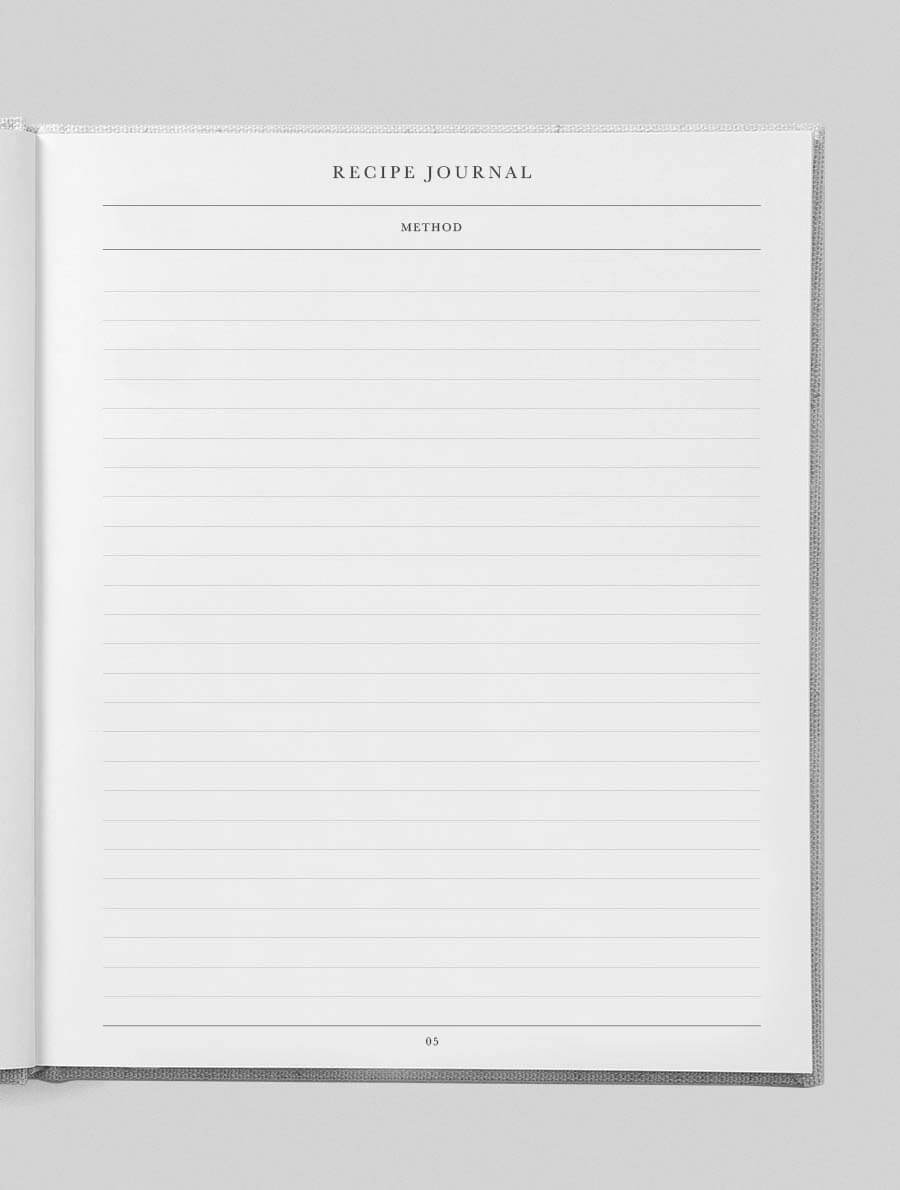 Recipes Journal. Olive. Slightly Imperfect