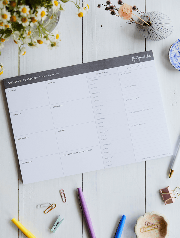 Sunday Sessions Weekly Planner - Write To Me AU